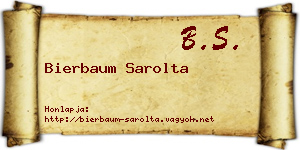 Bierbaum Sarolta névjegykártya